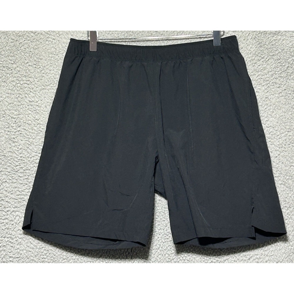 Bearded Goat Shorts Mens Medium Black Lightweight Quick Dry Drawstring Beach Gym